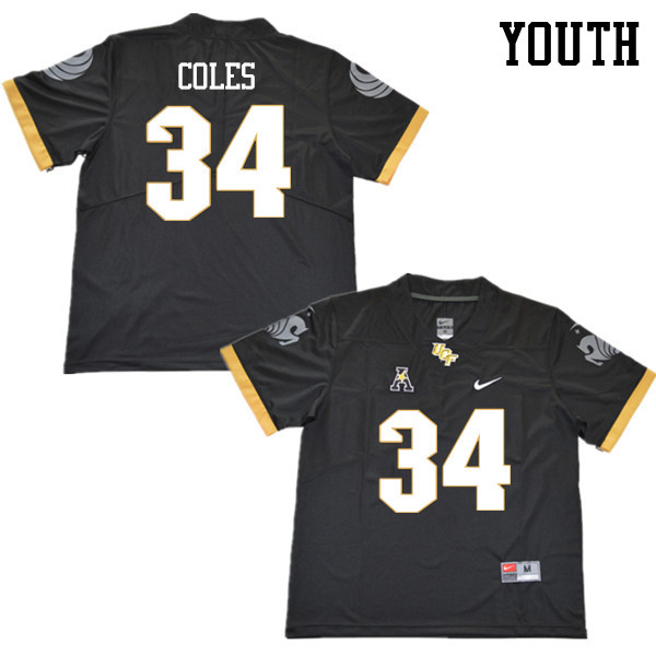 Youth #34 Trillion Coles UCF Knights College Football Jerseys Sale-Black